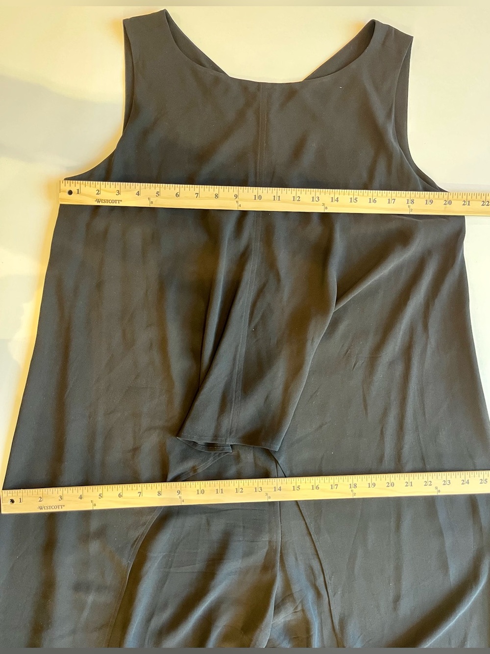 Eileen Fisher Silk Georgette Crepe Drape Overlay Jumpsuit Black Medium - Picture 12 of 12